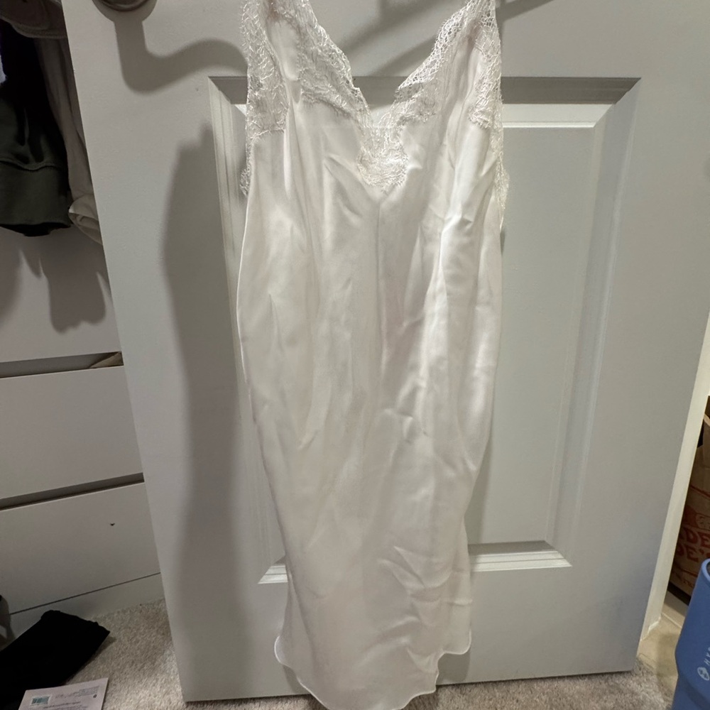 Victoria secret White Lace Slip Dress